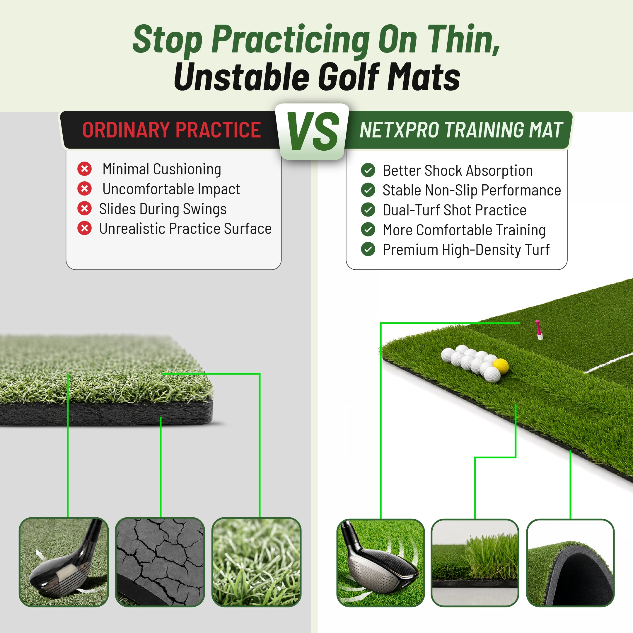 NetXPro Golf Mat TrueTurf